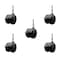 Service Caster 2'' Black Floor Safe Twin Wheel Casters with Brakes 5/16 Grip Neck Stem, 5PK SCC-GN02S50-TPR-BLK-B-5 - alternate 1